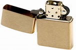 Zippo Classic 204-000243, Brushed Solid Brass, lighter | Advantageously ...