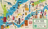 Illustrated Map Of Nyc New York City 8x10 Illustrated - vrogue.co