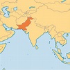 Pakistan (orange ) on Asia map: officially the Islamic Republic of ...
