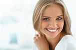 Portrait Beautiful Happy Woman With White Teeth Smiling. Beauty ...