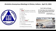 Alcoholics Anonymous Meetings in Clinton, Indiana - April 17, 2021 ...