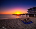 Lake Worth Pier Sunrise Smooth Ocean at Beach Square | HDR Photography ...