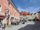 In der historischen Altstadt von Kaufbeuren in Bayern in Germany ...