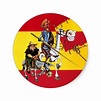 DON QUIJOTE&SANCHO - Windmill Spanish-flag Classic Round Sticker ...
