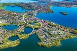 Luftbild Plön - Seen- Kette und Uferbereiche der Plöner Seen in Plön im ...