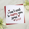 I Can't Wait To Marry You Wedding Day Card By Parsy Card Co