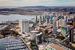 San Diego Skyline Hotels Waterfront 2020 Aerial Photography - Toby Harriman