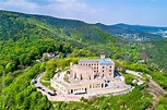 Hambacher Schloss or Hambach Castle, aerial view. Rhineland-Palatinate ...