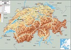 Switzerland Physical Wall Map by GraphiOgre