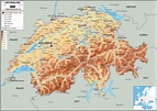 Switzerland Physical Wall Map by GraphiOgre