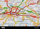 Colchester y sus alrededores se muestran en un mapa de carreteras o ...