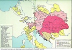 Habsburg controlled territories in Europe 1526-1918 with dates of ...