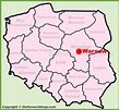 Warsaw location on the Poland map - Ontheworldmap.com
