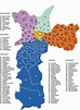 Sao Paulo neighborhoods map - Sao Paulo map neighborhoods (Brazil)