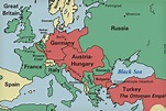 Map of major alliances in WW1 | Learnodo Newtonic
