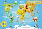 Kids World Map Within World Maps For | Pix Gallery | World map ...