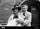 Spike Milligan with wife Paddy holding their new arrival, Jane Fionulla ...