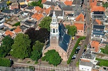 Home | Nijkerk - Luchtfoto Grote Kerk in het centrum 01
