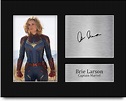 HWC Trading Brie Larson Gift USL Firmado Autógrafo impreso Capitán ...