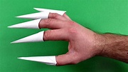 How to make a paper claws easy - origami claws - YouTube