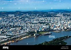 Large cities seen from above. City of Porto Alegre of the state of Rio ...