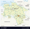 Map state lower saxony germany Royalty Free Vector Image