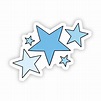 Blue Stars Aesthetic Sticker | Aesthetic stickers, Preppy stickers ...