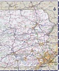 Map of Pennsylvania state with highways, roads, cities, counties ...