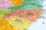 North Carolina South Carolina Map - World Map