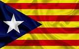 Scarica sfondi Bandiera della Catalogna, in Spagna, in Catalogna, rosso ...