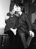 ♡♥George Harrison 22 kisses his wife Pattie Boyd 21 on their wedding ...