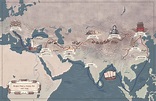 Map of Marco Polo's travels from Venice to Mongolia (1271 - 1295 AD ...