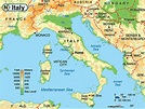 Rome géographie carte - carte de Rome de la géographie (Lazio - Italie)