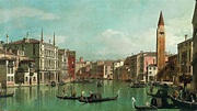 The Grand Canal, Venice, Italy, painting by Canaletto (Giovanni Antonio ...