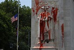 Washington Sq Park monument defaced as NYPD faces $1bn budget cut ...