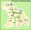 Province of Alessandria map - Ontheworldmap.com