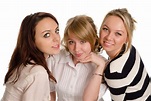 Three Smiling Young Women Royalty Free Stock Image - Image: 28079766