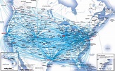 United Airlines route map - USA and Canada