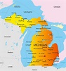 Political Map Of Michigan - Table Rock Lake Map
