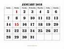 Printable Calendar 2018 | Free Download Yearly Calendar Templates