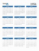 1956 Calendar (PDF, Word, Excel)