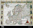 17th century Map of Europe Date: c. 1623 Stock Photo - Alamy