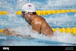 British swimmer Darren Mew competes in the Men's 100m Breaststroke ...