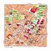 Detailed map of central part of Stuttgart city | Stuttgart | Germany ...