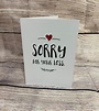 Sorry for your Loss Greeting Card | Etsy