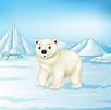 Cartoon polar bear in snowfield 8078382 Vector Art at Vecteezy