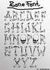 bones fonts alphabet - Google Search | Lettering fonts, Lettering ...