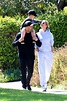 Rosie Huntington-Whiteley and Jason Statham enjoy a walk together with ...