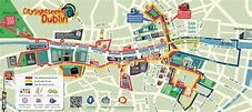 Mapa de Dublin walking: percursos pedestres e percursos pedestres de Dublin