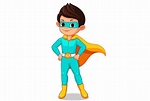 Superheroe Nino Personaje De Dibujos Animados Vector Grafico Vectorial ...